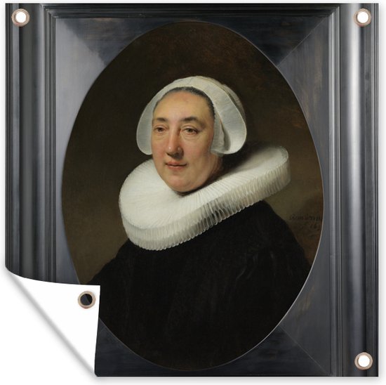 Tuindoek Haesje Jacobsdr van Cleyburg - Rembrandt van Rijn - 100x100 cm