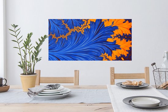 Stickers muraux - Feuilles - Art - Psychédélique - 80x40 cm - Film Adhésif