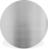 WallCircle - Wandcirkel ⌀ 90 - Metaal print - Zilver - Lijn - Grijs - Structuur - Ronde schilderijen woonkamer - Wandbord rond - Muurdecoratie cirkel - Kamer decoratie binnen - Wanddecoratie muurcirkel - Woonaccessoires