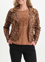 Tramontana | Suedine Jacket met Leopard Print | Print Browns | Maat L