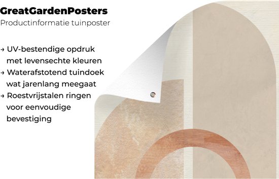 Tableau jardin Formes - Beige - Abstrait - 60x80 cm - Poster jardin