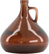 Vaas gerecycled glas - Bruin - Ø17.5x18cm