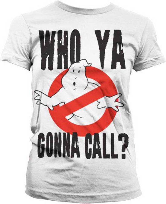 Ghostbusters - Who Ya Gonna Call? Dames T-shirt - 2XL - Wit