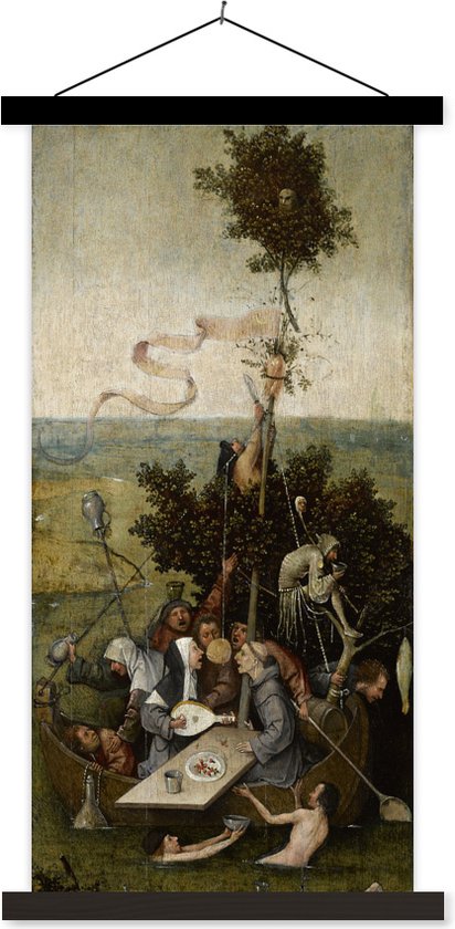 Ship of fools - peinture de Jheronimus Bosch 40x80 cm