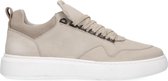 Sacha - Heren - Taupe nubuck sneaker met witte zool - Maat 45