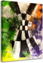 Trend24 - Canvas Schilderij - Schaken - Chess - Schilderijen - Abstract - 40x60x2 cm - Meerkleurig