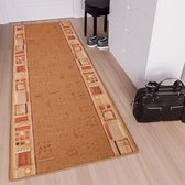 Tapiso Antislip Rubber Mat Licht Beige Klassiek Rubbermat Tapijt Maat- 100x250