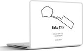 Laptop sticker - 14 inch - Formule 1 - Baku - Circuit