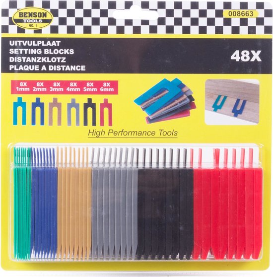 Montagewiggen Uitvulplaatjes set 48 stuks