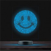 Led Lamp Met Gravering - RGB 7 Kleuren - Smiley