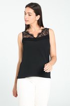 Cassis Dames Top met Kantdetail - Maat M