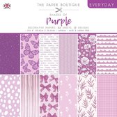 The Paper Boutique Deco Papier - Purple - 12x3 vellen - 20.3x20.3cm