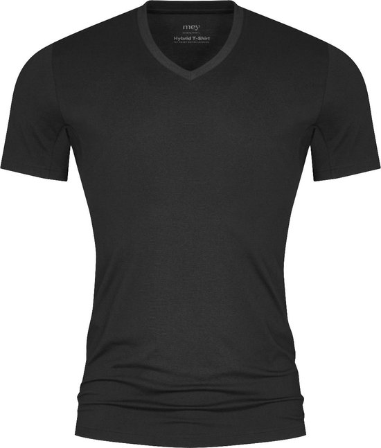 Mey Hybride T-Shirt V-Hals 30038 - Zwart 123 schwarz Heren - XL