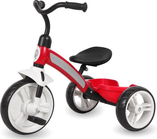 Product: Qplay Driewieler Elite Junior Staal Rood/wit/zwart, van het merk Qplay