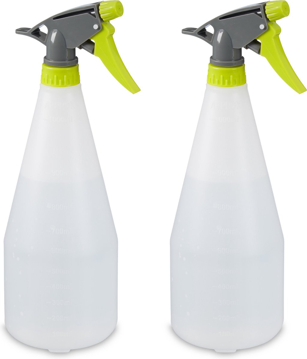 Plantenspuit/vernevelaar van glas - 275 ml - donkerrood - 10 x 10 x 15
