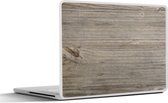 Laptop sticker - 14 inch - Hout structuur met een grijsbruine kleur - 32x5x23x5cm - Laptopstickers - Laptop skin - Cover