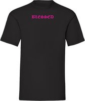 T-shirt Blessed pink - Black (XS)
