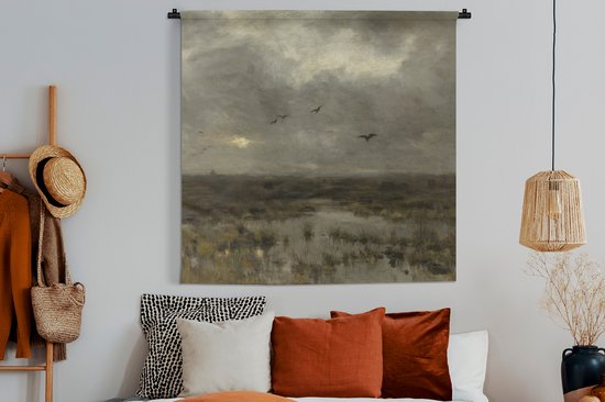 Tapisserie - Toile Murale - Le Marais - Peinture d'Anton Mauve - 150x150 cm - Tapisserie murale