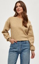 Minus Lupi Knit Pullover Truien & vesten Dames - Sweater - Hoodie - Vest- Zand - Maat M