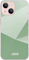 6F hoesje - geschikt voor iPhone 13 Mini -  Transparant TPU Case - Fresh Geometric #ffffff