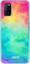 6F hoesje - geschikt voor OPPO A72 -  Transparant TPU Case - Rainbow Tie Dye #ffffff