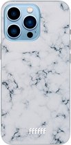 6F hoesje - geschikt voor iPhone 13 Pro Max - Transparant TPU Case - Classic Marble #ffffff