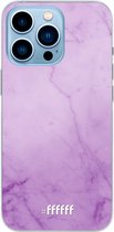 6F hoesje - geschikt voor iPhone 13 Pro - Transparant TPU Case - Lilac Marble #ffffff