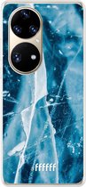 6F hoesje - geschikt voor Huawei P50 Pro -  Transparant TPU Case - Cracked Ice #ffffff