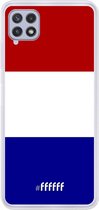 6F hoesje - geschikt voor Samsung Galaxy A22 4G -  Transparant TPU Case - Nederlandse vlag #ffffff