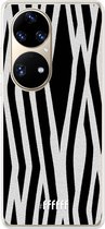 6F hoesje - geschikt voor Huawei P50 Pro -  Transparant TPU Case - Zebra Print #ffffff