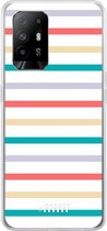 6F hoesje - geschikt voor OPPO A94 5G -  Transparant TPU Case - Pastel Tracks #ffffff