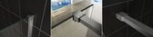 Bally Slim Muurprofielset En Stabilisatiestang 120cm Geborsteld Staal