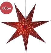 Rode hangende sterrenlamp Galaxy met E14 fitting - 60 cm