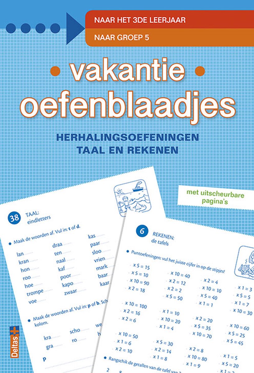 Vakantie oefenblaadjes “naar groep 5” taal & rekenen