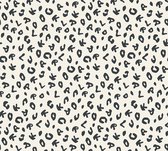 AS Creation Karl Lagerfeld - Letter behang - Ontwerp "Leopard" - zwart wit - 1005 x 53 cm