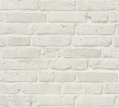 Steen tegel behang Profhome 355814-GU vliesbehang licht gestructureerd in steen look mat grijs 5,33 m2
