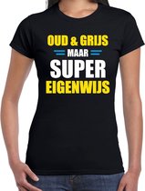 Oud en grijs verjaardag t-shirt zwart voor dames - verjaardag kado shirt / outfit XS