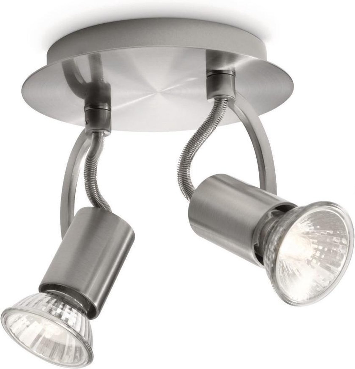 Philips myLiving Cadet - Plafondlamp - 2 lichts - Nikkel