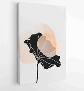 Canvas schilderij - Golden lotus and abstract wall arts vector collection. 2 -    – 1875718870 - 115*75 Vertical