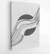 Canvas schilderij - Earth tones organic shape Art design for poster, print, cover, wallpaper, Minimal and natural wall art. 1 -    – 1870261609 - 50*40 Vertical