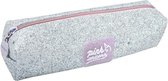 etui Bling Bling 20 x 4,5 cm glitter/polyester zilver