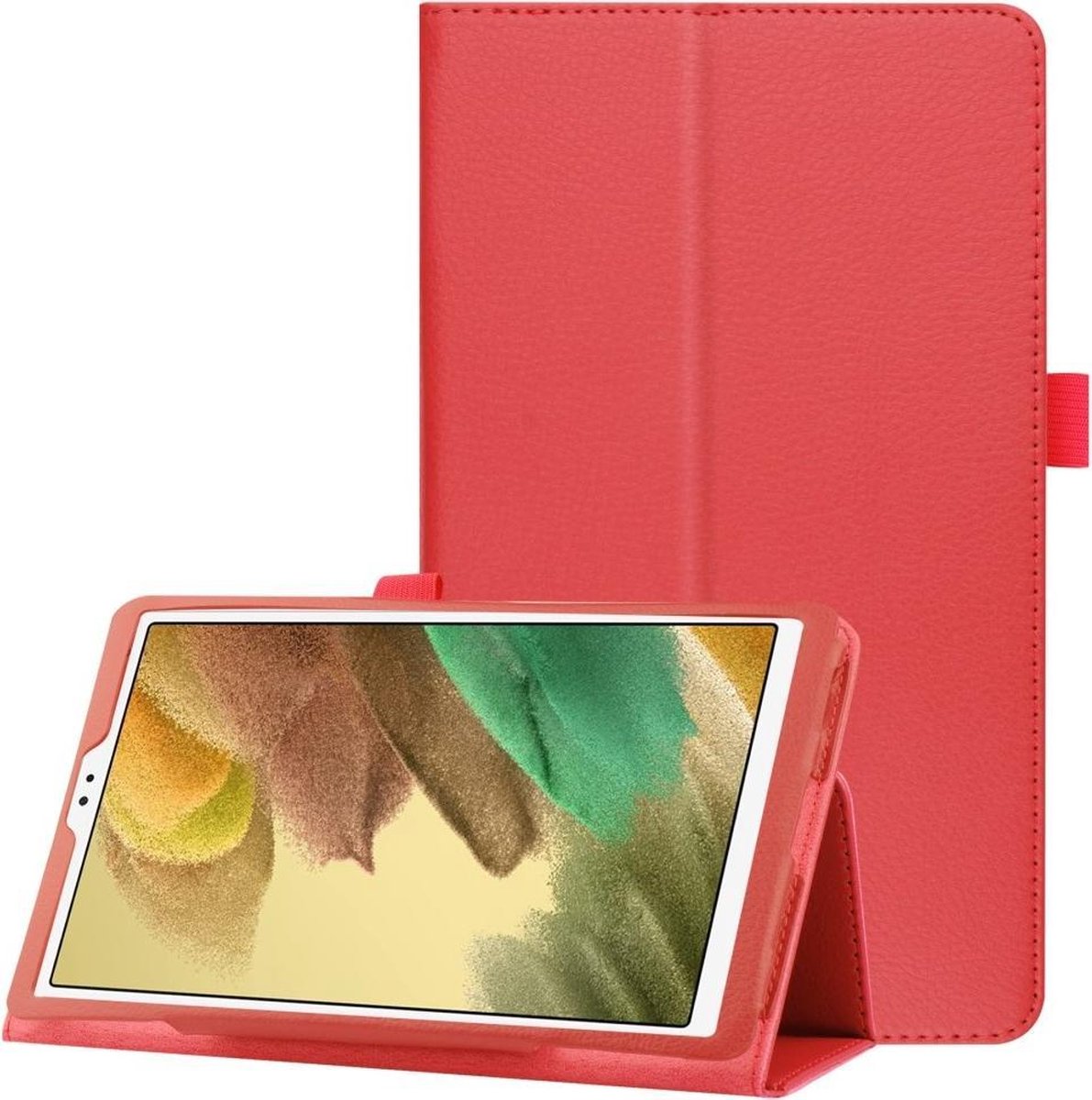 Lunso - Stand flip sleepcover hoes - Geschikt voor Samsung Galaxy Tab A7 Lite - Rood
