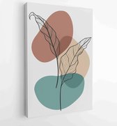 Canvas schilderij - Abstract Plant Art design for print, cover, wallpaper, Minimal and natural wall art. Vector illustration. 2 -    – 1814260226 - 80*60 Vertical