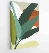 Canvas schilderij - Abstract art nature background vector. Modern shape line art wallpaper 3 -    – 1933708202 - 115*75 Vertical