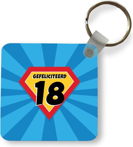 Sleutelhanger Verjaardag 18 jaar Cape Plastic