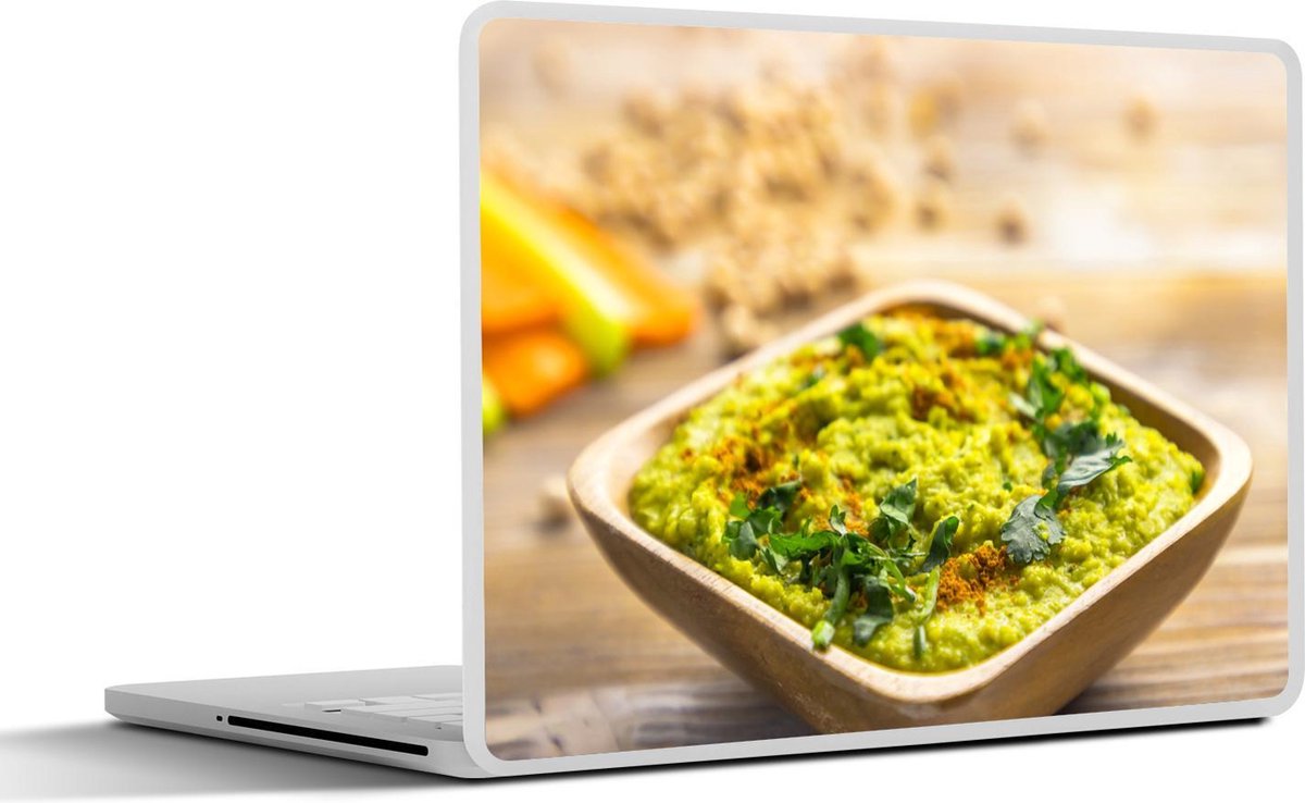 Afbeelding van product SleevesAndCases  Laptop sticker - 10.1 inch - Kom - Kikkererwten - Hummus