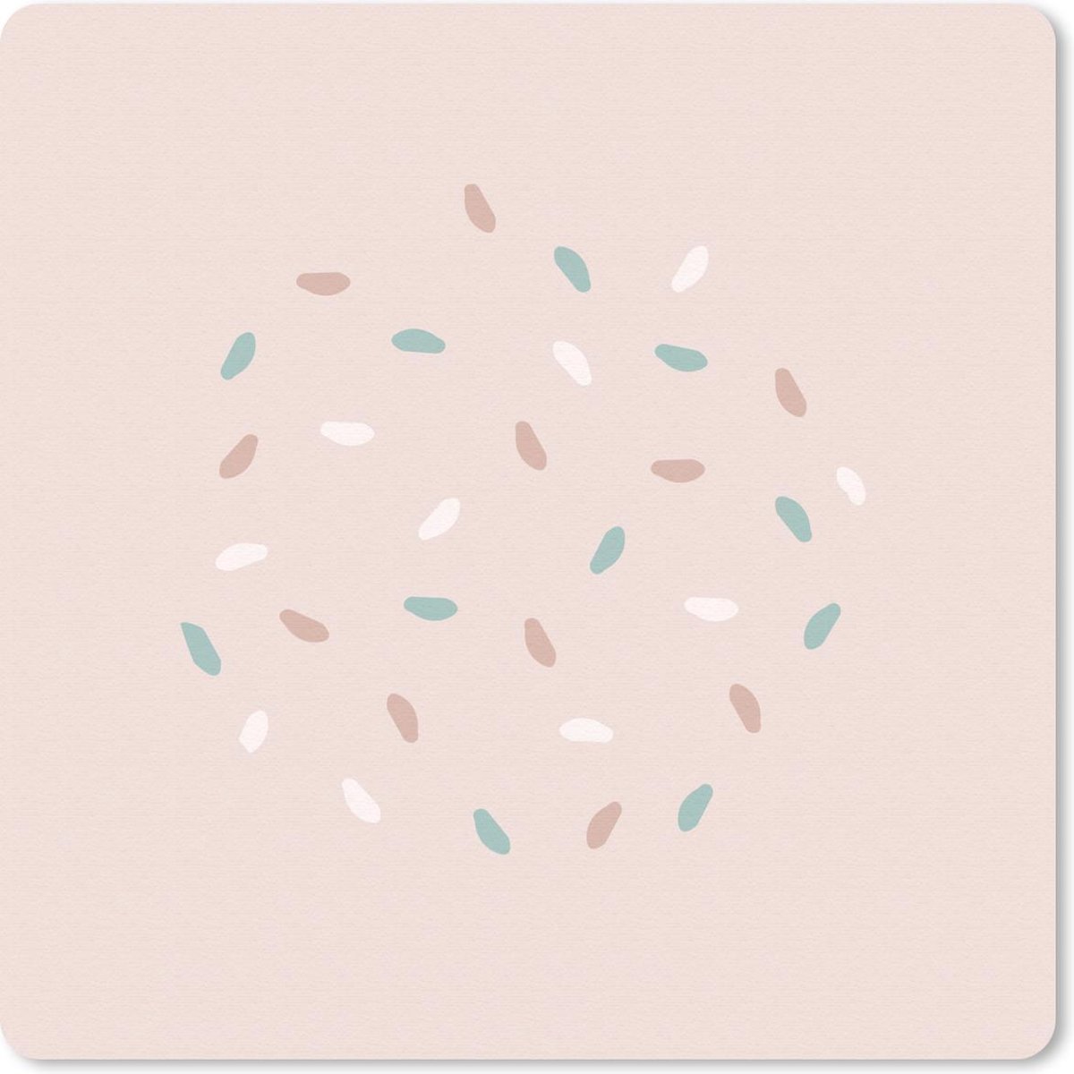 Muismat 30x30 cm - Mousepad Zomer - Abstract - Pastel - Muismatten