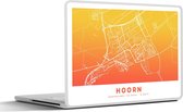 Laptop sticker - 17.3 inch - Stadskaart - Hoorn - Geel - Oranje - 40x30cm - Laptopstickers - Laptop skin - Cover