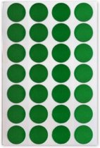 etiketten rond 16 mm papier groen 3 vellen √° 28 stuks