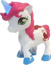 robot Little Unicorn interactief 22 x 21 cm wit/roze